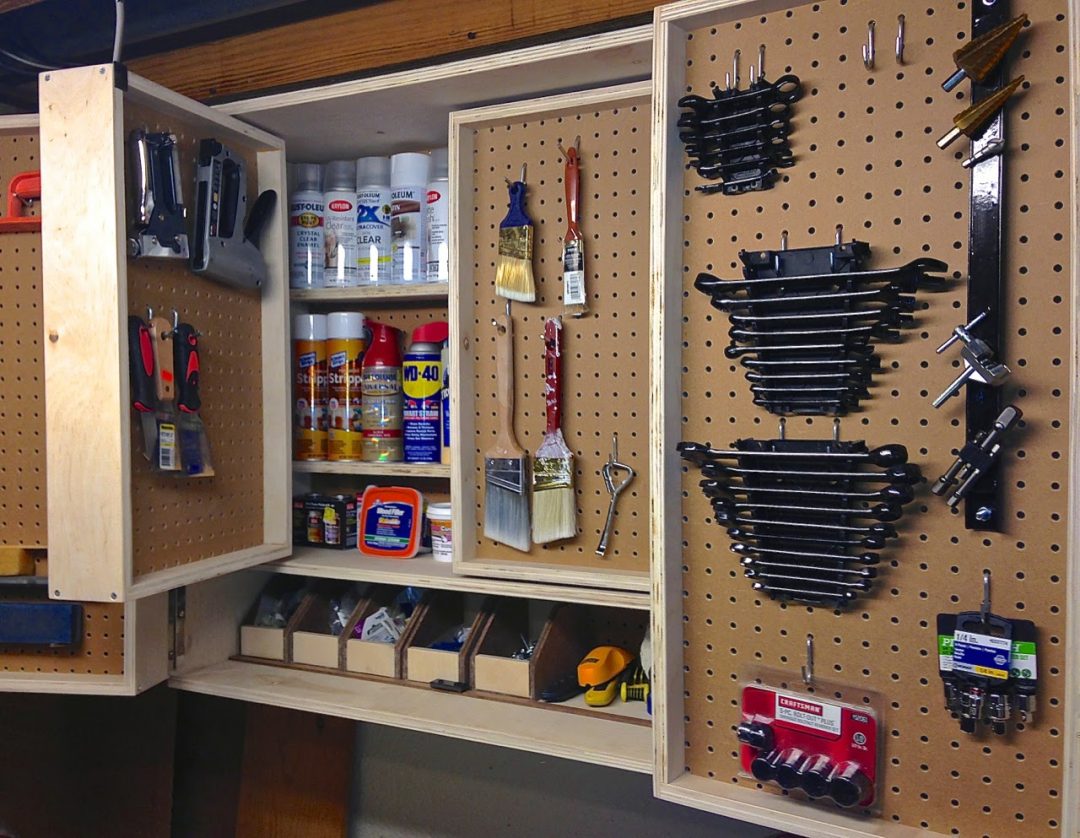 The Project Lady - Pegboard Tool Storage Cabinet Project
