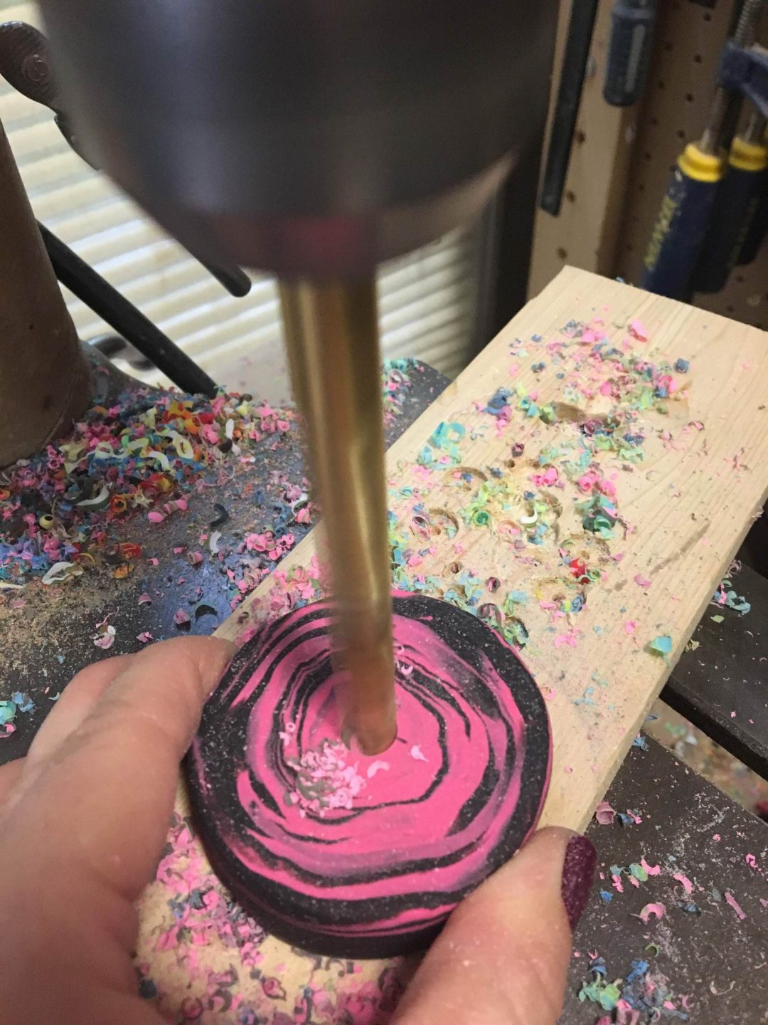 The Project Lady HowTo Woodturn Spinning Tops out of Clay and Wood